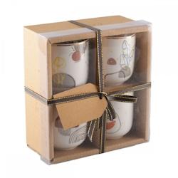 Tasses à café 90ml art déco - lot de 4 - doré 3701503002962_0
