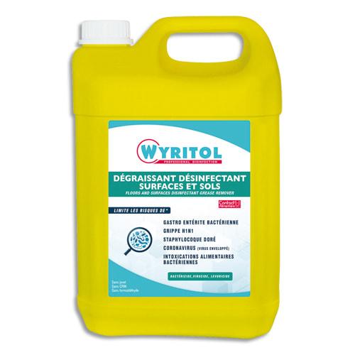 Wyritol bidon 5 litres dégraissant, désinfectant, pour surfaces et sols, contact alimentaire_0