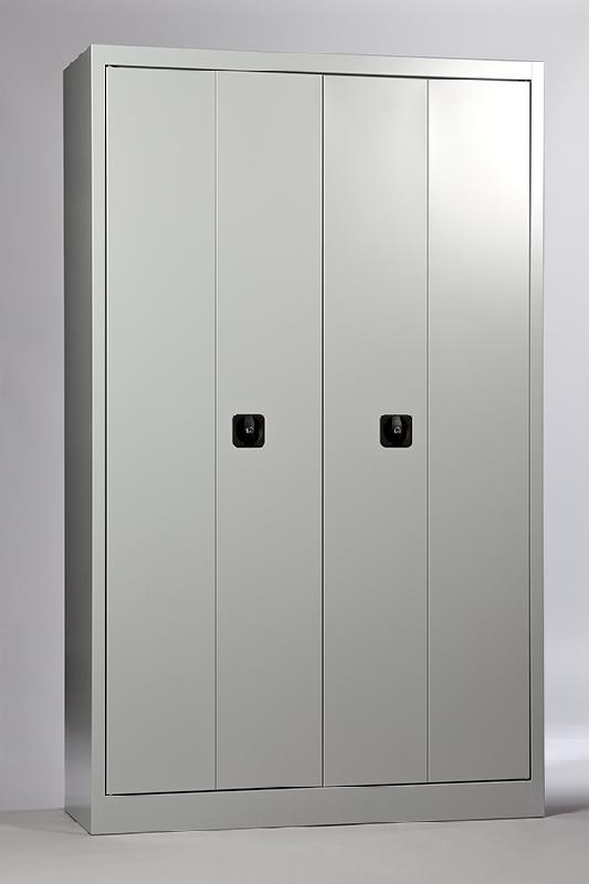Armoire métallique à portes pliantes AHP12 - 1980 x 1200 x 440 - robuste avec tôle laminée et peinture résistante_0