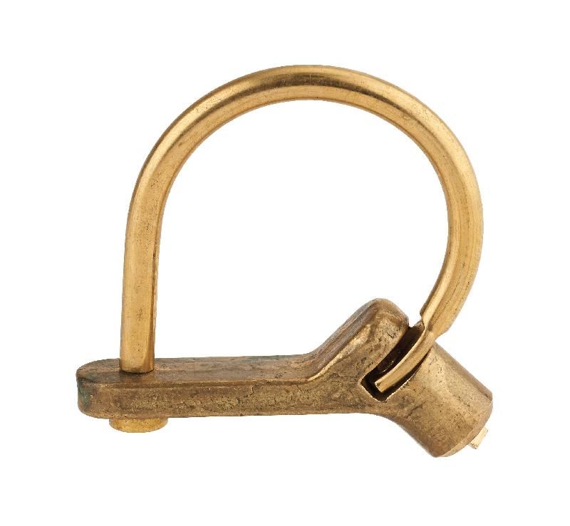 Cadenas d'artillerie 629 C GM - Talon coudé - Anse laiton triangle 5 mm - Thirard_0