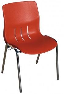 Chaise empilable à coque Kaline - Ø18 mm - Piètement chromé - Classement M2/M4 - Coloris variés_0