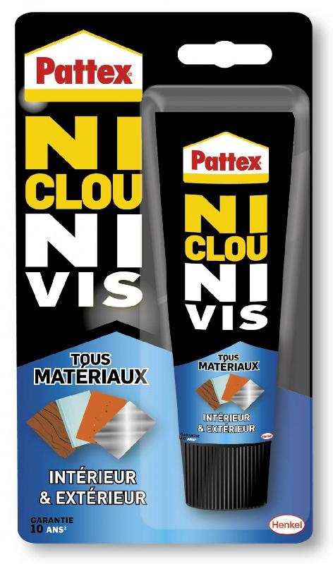Colle de fixation PATTEX Ni Clou Ni Vis - 142g blanc, haute résistance et repositionnable_0
