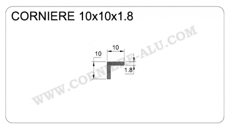 Cornière 10/10/1.8 chromé brillant_0