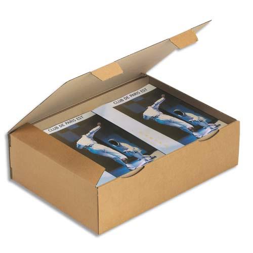Emballage boîte postale en kraft brun simple cannelure - dimensions : 43 x 30 x 12 cm_0