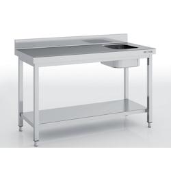 ERATOS Table Du Chef Profondeur 700 - Bac A Droite - Avec Etagere - 1800X700X850 - Livree Demontee MCCD70-180DE - Acier inoxydable 18/10 MCCD70-180DE_0