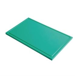 Planche à découper avec rigole GN1/2 en polyéthylène haute densité Gastro M - vert plastique GN323_0