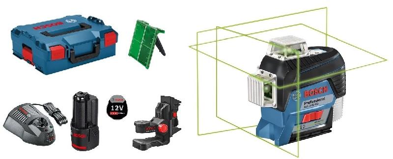 Laser ligne 12v gll 3-80 cg vert + batterie gba 2ah + chargeur gal 1230 cv BOSCH 0601063t00 - 741904_0