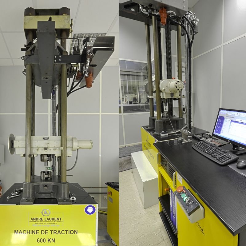 Machine de traction amsler - mesure de la résistance de la matière_0