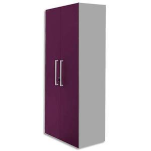 MT International - Lot de 2 portes hautes pour 2 modules MT1 Élégance - Dimensions : 39,7 x 159,5 cm - Prune_0