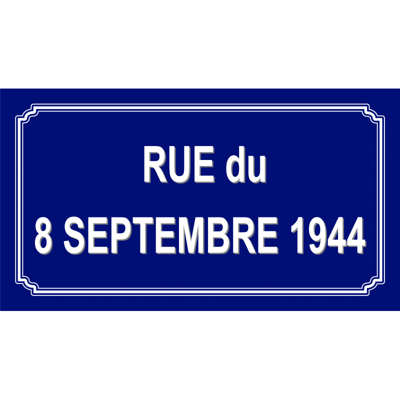 Plaque de rue - Aluminium ou Thermoplastique - WP Signalisation_0