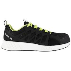 Reebok - Baskets de sécurité basses noire et vert citron en maille nylon embout composite S1P SRC ESD Noir / Vert Taille 40 - 40 noir matière synth_0