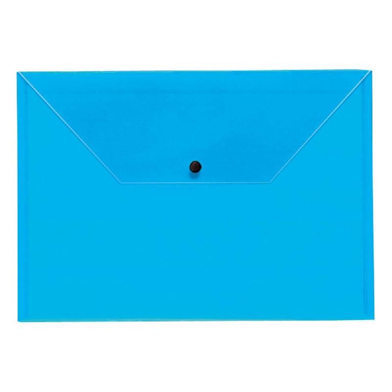 STAPLES ENVELOPPE DE RANGEMENT STAPLES - FERMETURE PAR PRESSION - BLEU TRANSLUCIDE (PRIX À L'UNITÉ)