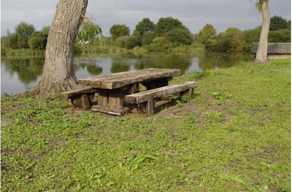 Table de pique-nique champêtre en bois - à sceller ou à poser_0