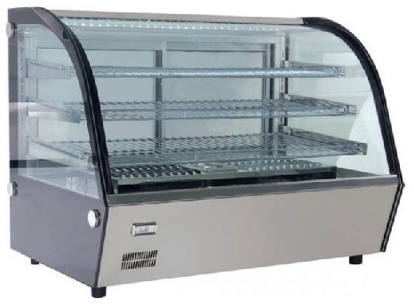 Vitrine chauffante - 120 litres - Acier inox - Température 0° à +85°C - Éclairage LED - 3 étagères réglables_0