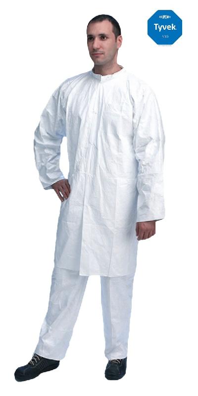 50 blouses CE à usage unique, Tyvek®, avec poches, fermeture pressions - BLSPCTVBC-IM00_0