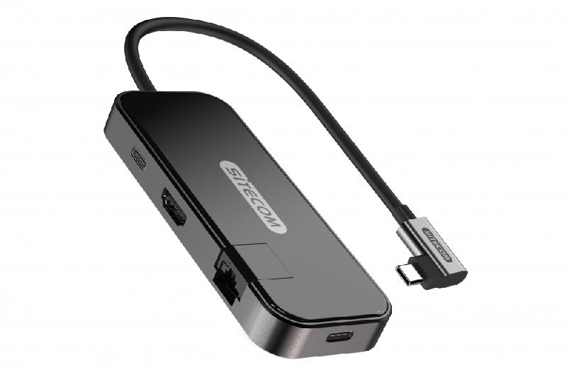 Sitecom CN-394 - Adaptateur USB-C vers HDMI, Gigabit LAN, 2 ports USB 3.2 Gen 1 - Résolution 4K - Alimentation jusqu'à 100W_0