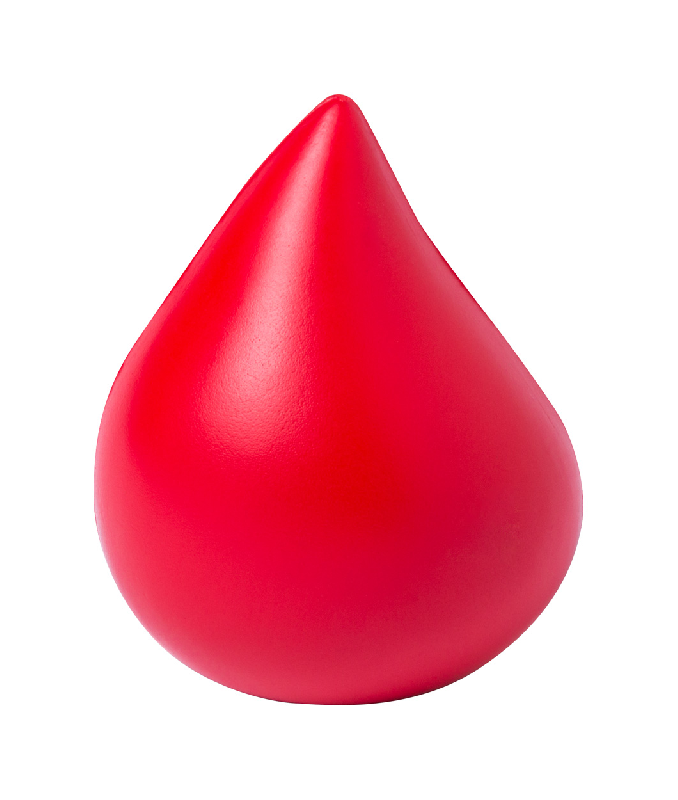 Balle anti-stress en forme de goutte - couleur rouge - 20g_0