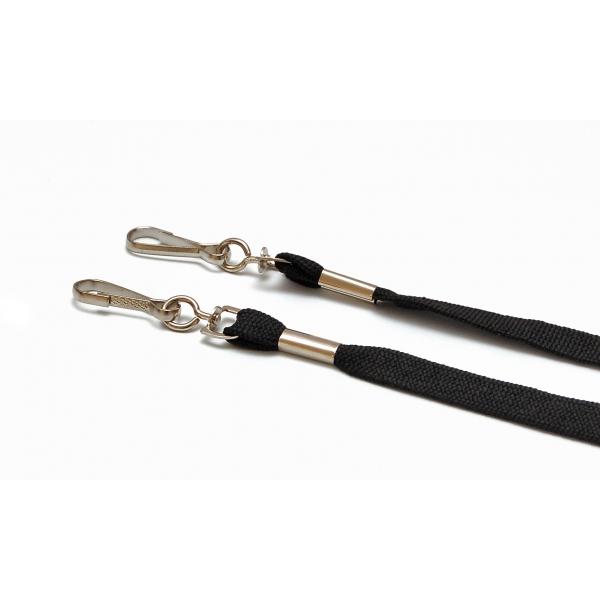 Cordon polyester tube 12 mm - double attaches mousqueton - noir (Black C) - livraison 48-72H_0