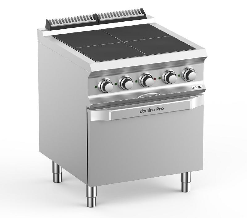 Fourneau professionnel électrique 4 zones de chauffe 2,5 kW sur four électrique ventilé - Domina Pro 700 - PQR77FEV_0