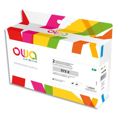 Owa pack de 2 cartouches compatibles jet d'encre noir hp 973x / l0s07ae k10478ow_0