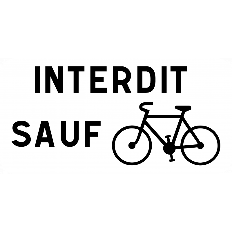 Panonceau de Prescription M9v1 - Exemption pour Cyclistes - Différentes Dimensions Disponibles_0