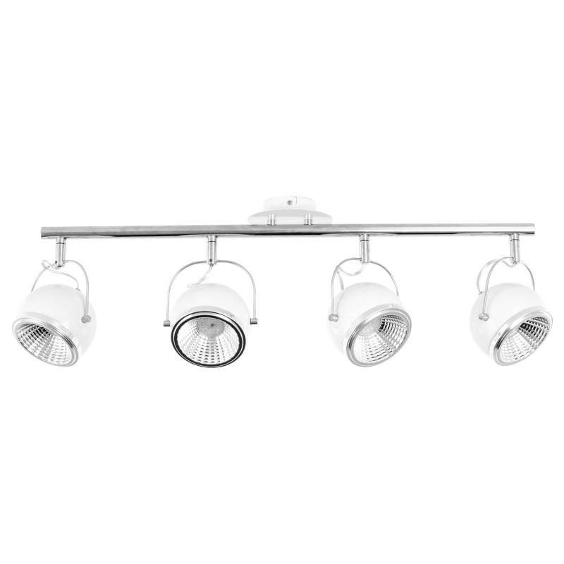 Plafonnier 4 spots moderne BALL 80cm blanc - LED GU10 4x5,5W - Paris Prix_0