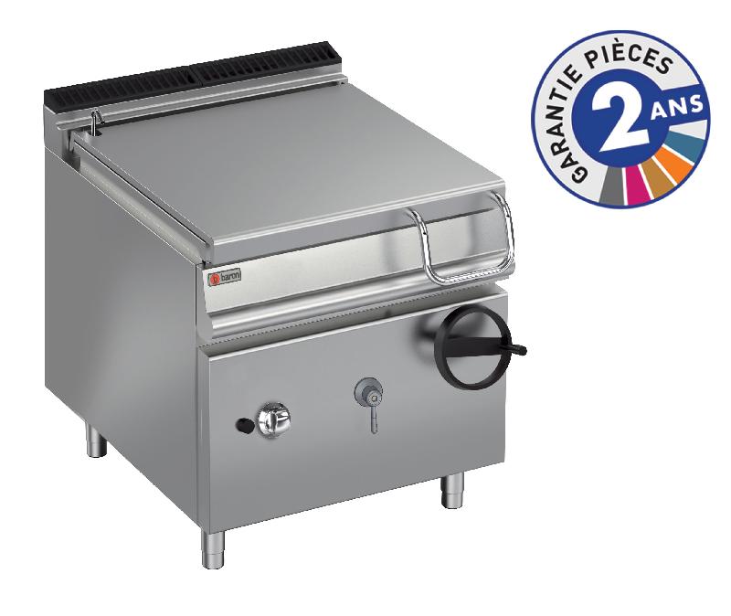 Sauteuse gaz professionnelle à cuve basculante - 80 litres - Gamme 900 - Baron 90BRG80 - fond de cuve DUPLEX ou fer_0