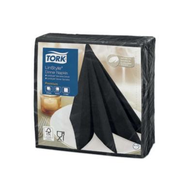 Serviettes de table non tissé Dinner Linstyle® Tork, coloris noir, le colis de 50_0