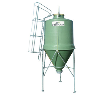 Silo de stockage en polyesther sur 3 ou 4 pied, capacité jusqu'a 26 m3 pour stocker les aliments, farines, miettes, grains, granules..._0