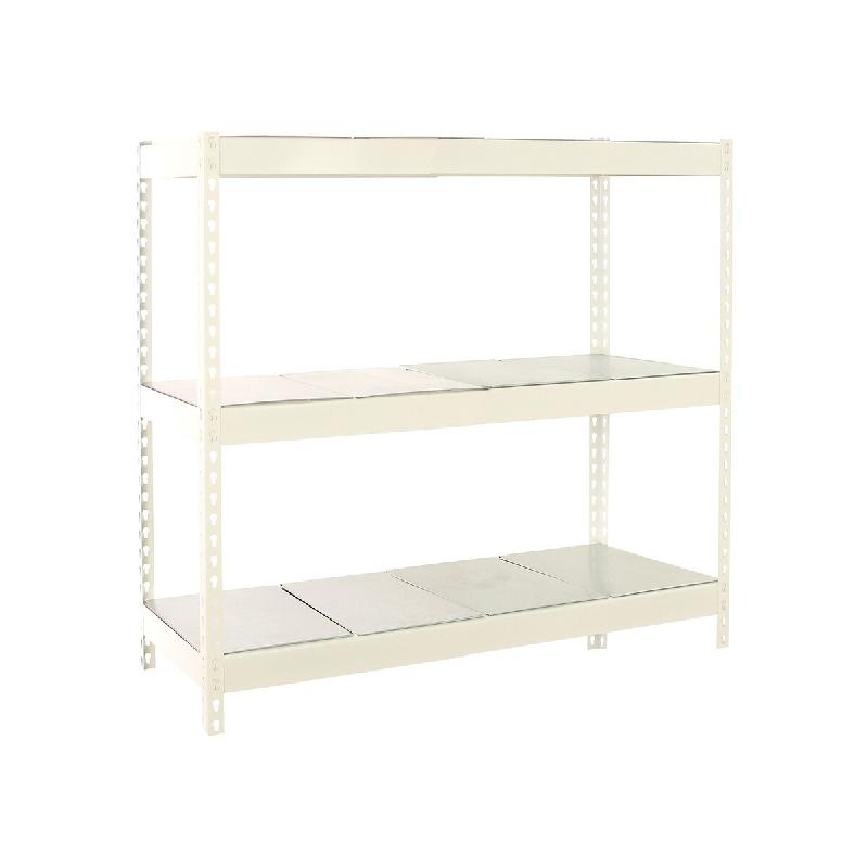 SimonRack Rayonnage industriel, 1500x1200x750 mm, 400 kg au point de flexion, 3 étagères métalliques, rayonnage garage, Blanc/Galvanisé- Ecoforte_0