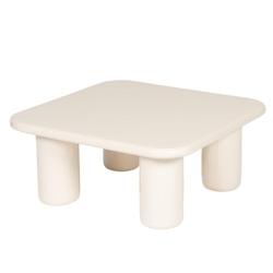 Table basse Irving écru -  Blanc Carré Bois Amadeus 80x80 cm - blanc 3520071974156_0
