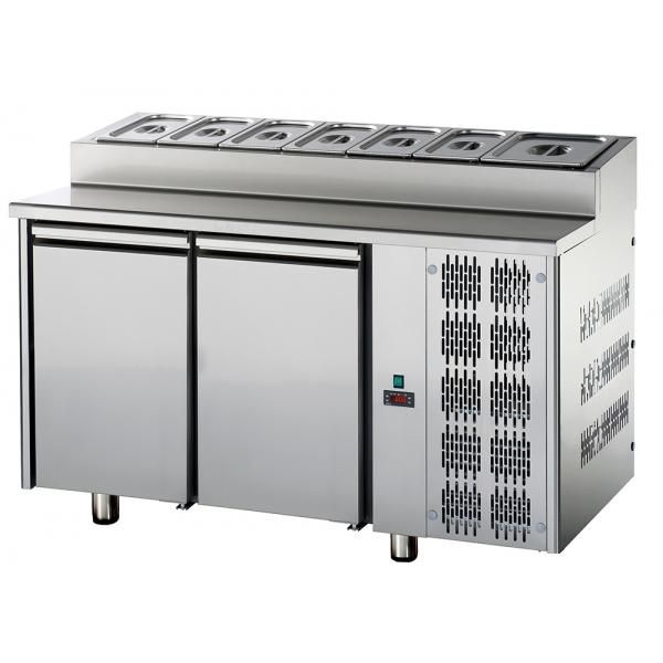 Table réfrigérée et meuble inox pour snack 2 portes pour professionnel_0