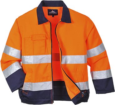 Veste réfléchissante hi-vis Madrid orange marine TX70 - XL - certifiée CE, norme RIS 3279-TOM, ISO 20471 classe 3_0