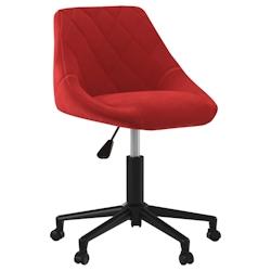 VidaXL Chaise Pivotante De Salle à Manger Rouge Bordeaux Velours - rouge 3089038_0