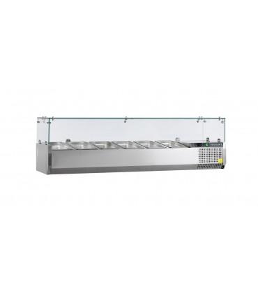Vitrine réfrigérée acceptant les bacs gn1/3 , pour chr, traiteurs, boulangeries, pâtisseries et chocolateries -réf. Vk38-150 tefcold_0
