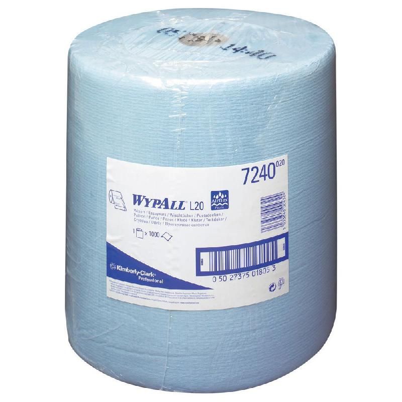 WYPALL* BOBINE D'ESSUYAGE WYPALL - L20 - BLEUE - 1000 FEUILLES