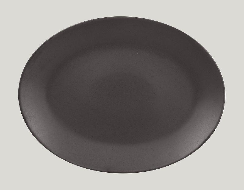 PLAT OVALE BRUN PORCELAINE 36 CM GENESIS RAK