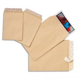 5 ETOILES BOÎTE DE 250 POCHETTES KRAFT BRUN AUTOCOLLANT 90G FORMAT 229X324 C4