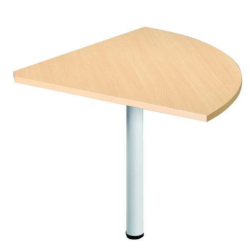 ANGLE DE LIAISON EXCELLENS PLATEAU HÊTRE 90° PIÉTEMENT TUBE MÉTAL BLANC