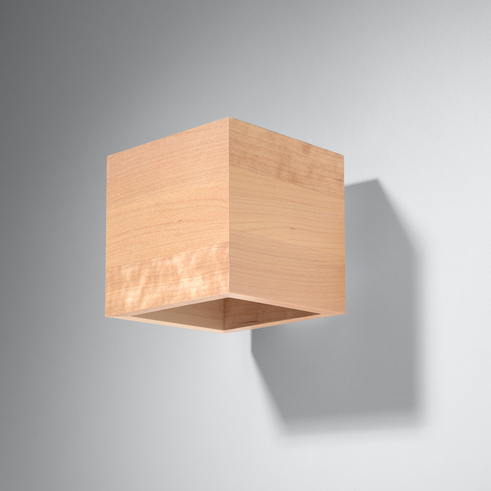 SOLLUX LIGHTING APPLIQUE MURALE ARA EN FORME DE CUBE EN BOIS