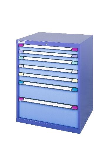 ARMOIRE 7 TIROIRS TM CLASSIC 100,5X100 CM BLEU PIGEON/BLEU CLAIR - THURMETALL - MANUTAN COLLECTIVITÉS