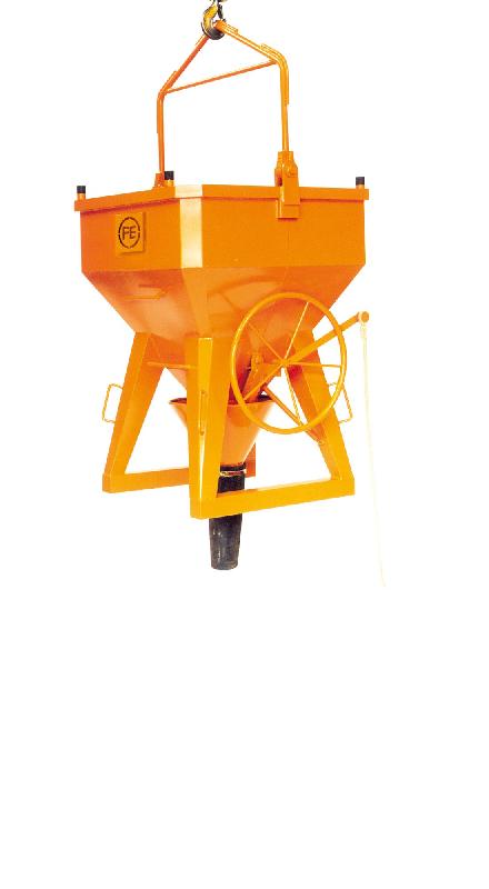 Benne à tuyau octogonale avec entonnoir - volant et déclenchement à corde combinés - 1037V - Contenance 1000L - Marque EICHINGER_0
