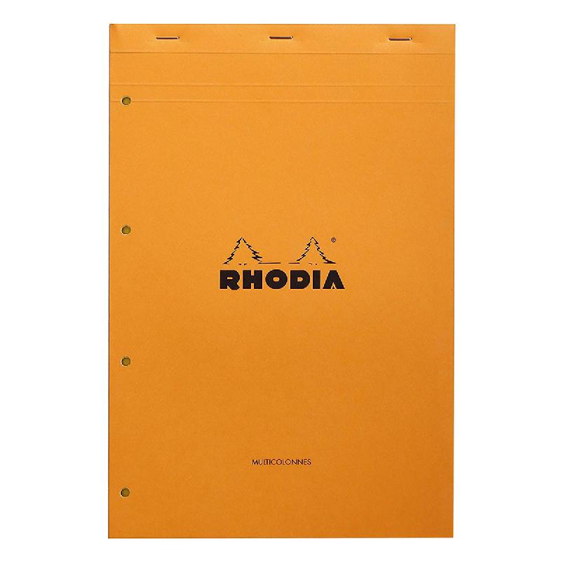 BLOC AUDIT RHODIA - FORMAT 21 X 31,8 CM - 80 G - PERFORE - JAUNE