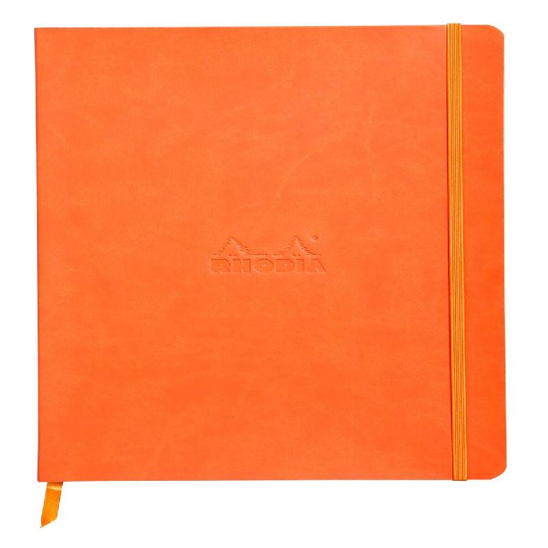 Cahier souple Rhodiarama tangerine 190x250 / B5, 160p./80 feuilles ivoire 90 g/m², dot grid - orange 117564C_0