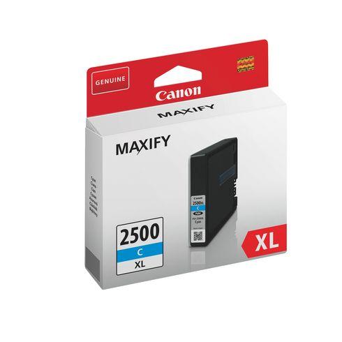 CANON PGI-2500XL CARTOUCHE HAUTE CAPACITÉ CYAN POUR IMPRIMANTE JET D'ENCRE - CARTOUCHE AUTHENTIQUE
