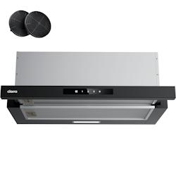 CIARRA Hotte Tiroir Téléscopique, Hotte Tiroir 60cm A+ 580m³/h - Hotte Aspirante Evacuation ou Recyclage VM6909AB - noir inox CBCB6909A_0