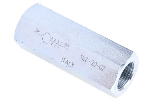 Clapet anti-retour hydraulique en acier RS Pro - G 3/8 - 30 L/min - FT260 - 350 bars - Température -20 à +100 °C_0