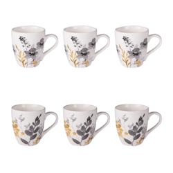 Coffret de 6 tasses Flora 23 cl -  Blanc Rond Porcelaine Table Passion - blanc porcelaine 3106232312229_0