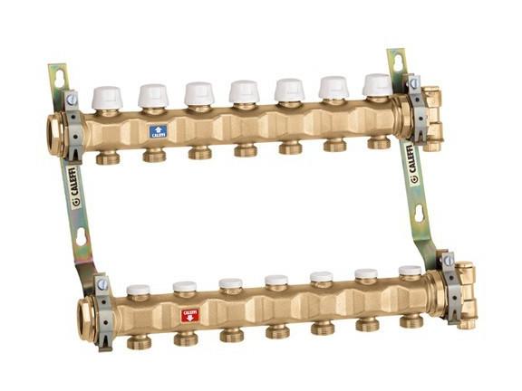 110018 Brides en acier inoxydable pour collecteur CALEFFI à 8 circuits 