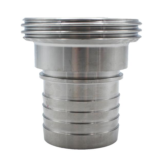 Douille DIN mâle inox annelée à collerette - YDIMDAIX065 - DN 65 - Accouplement facilité - Serrage rapide_0